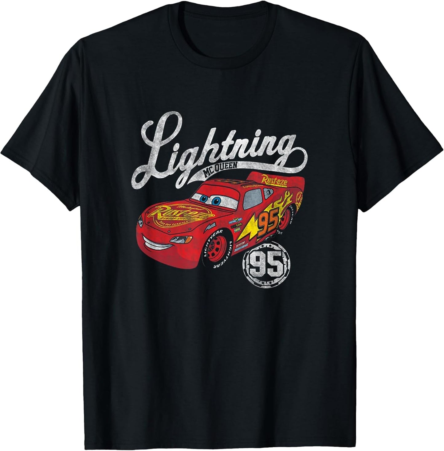Disney Pixar Cars Lightning McQueen 95 Distressed Shot