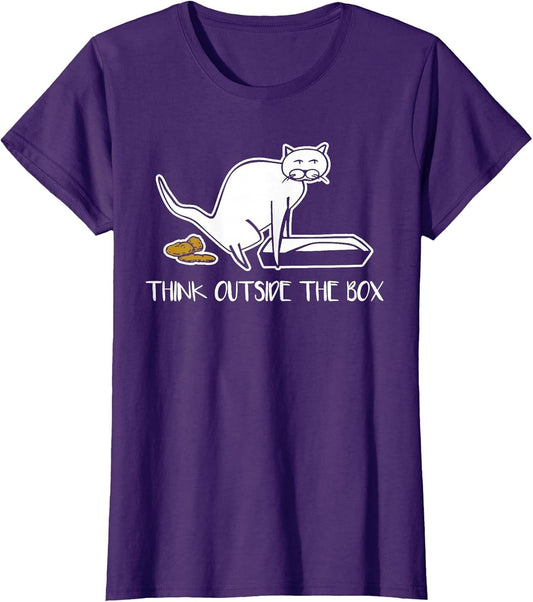 Think Outside The Box I Funny Cat & Litter Tray