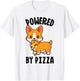 Powered By Pizza Corgi Shirt Dog Funny Corgi Shirt Kids Men