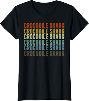 Crocodile Shark Fish Retro