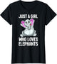 Funny Elephant Design for Girls Women Kids Elephant Lover