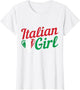 Italian Girl Italy Flag Heart Vintage