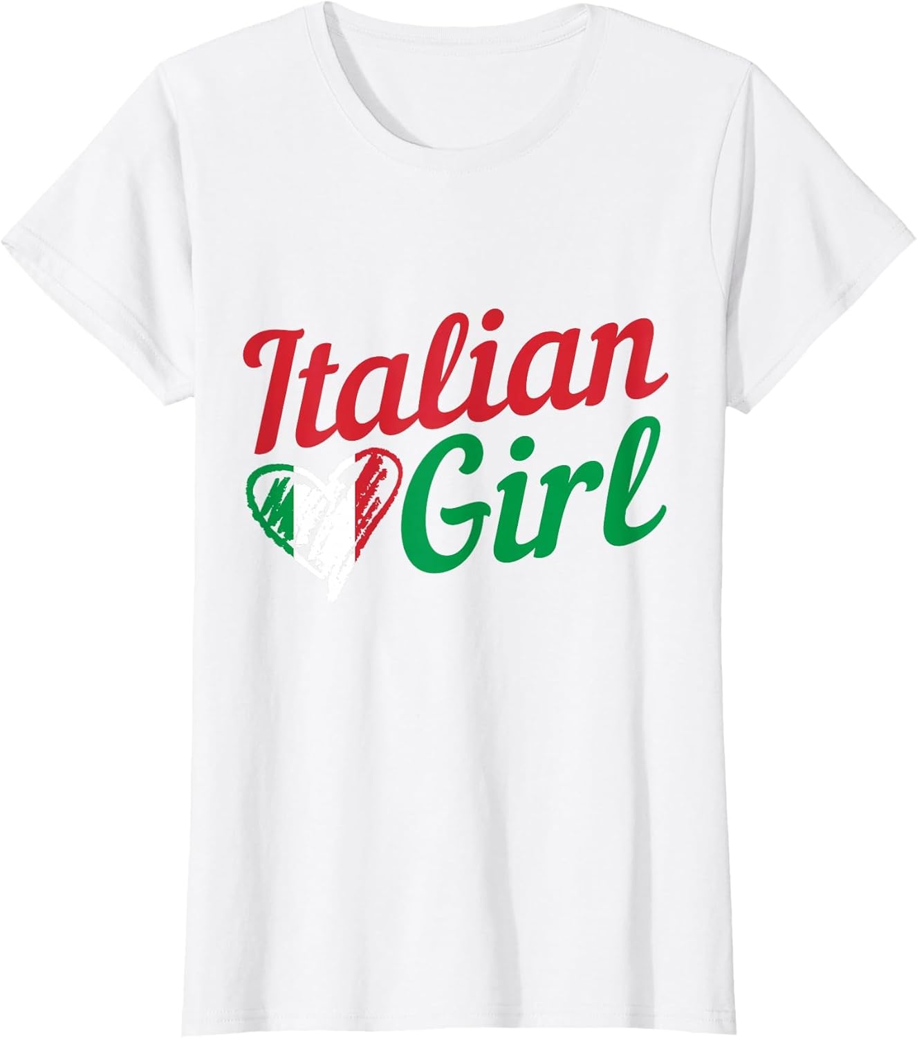 Italian Girl Italy Flag Heart Vintage