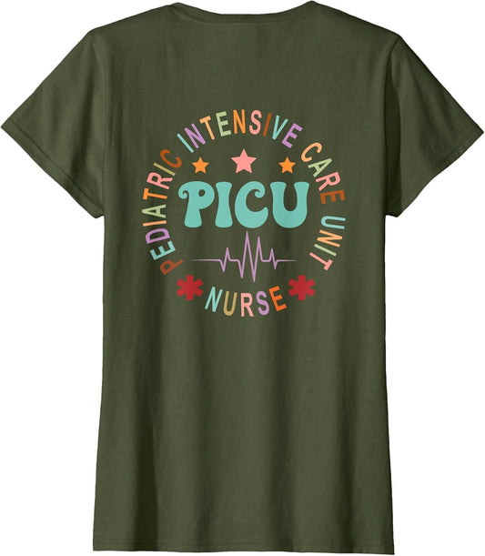 PICU Nurse Pediatric Intensive Care Unit Nurse Day Back of