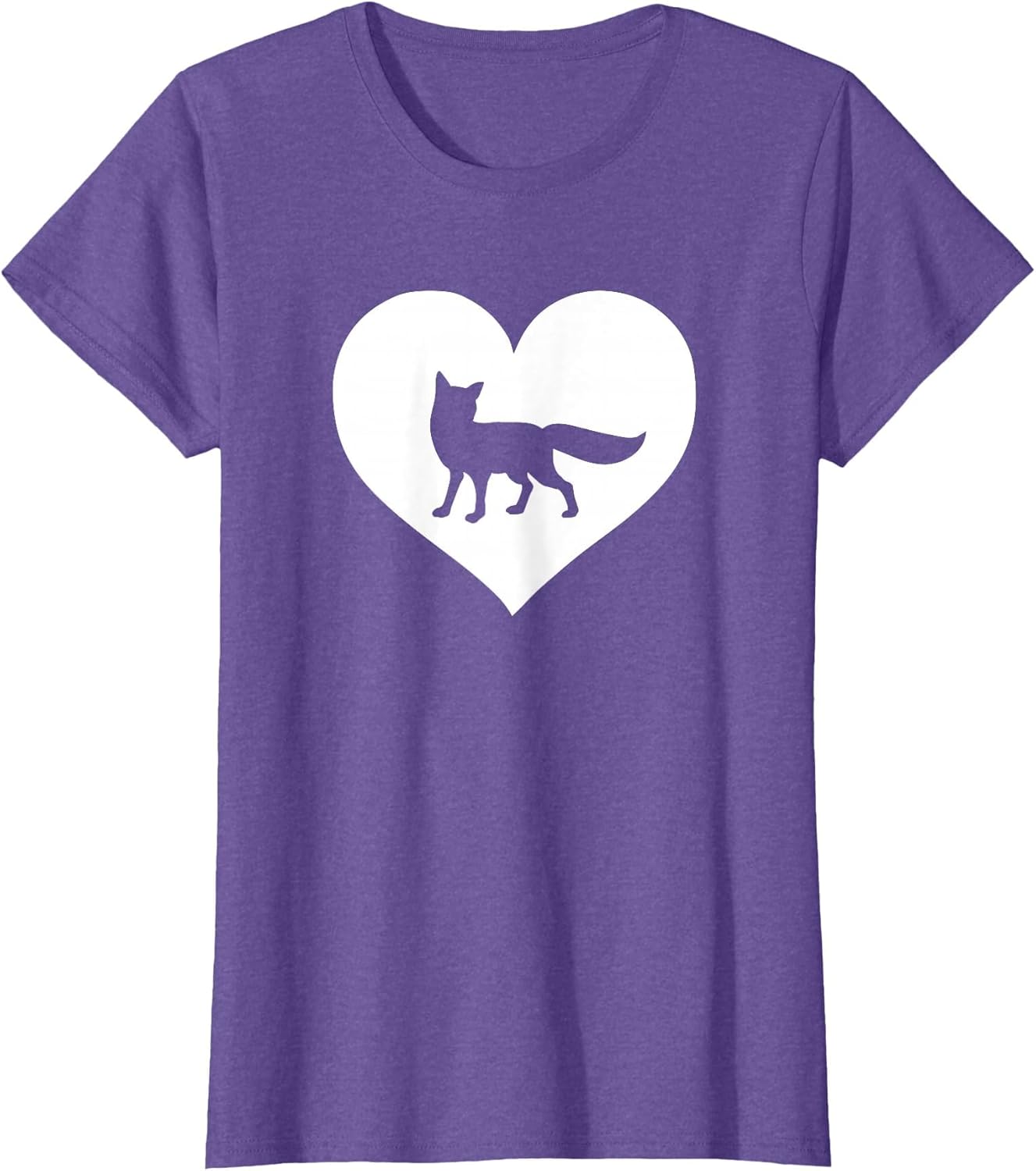 A Cute Purple or Pink Fox , Women, Purple Heather, X-Small