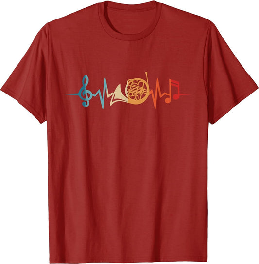 French Horn Player Heartbeat Funny French Horn