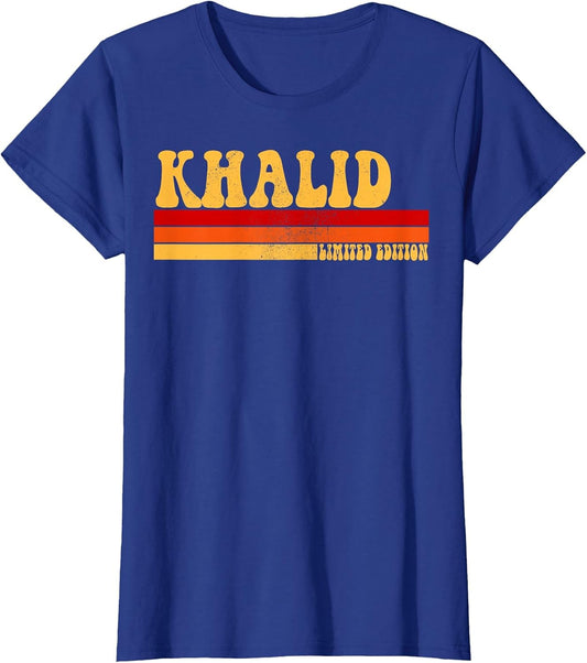 Khalid Name Personalized Idea Men Retro Vintage Khalid