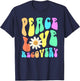 Groovy Peace Love Recovery Celebrate Sober I'm Clean AA NA , Men, Navy Blue, Small