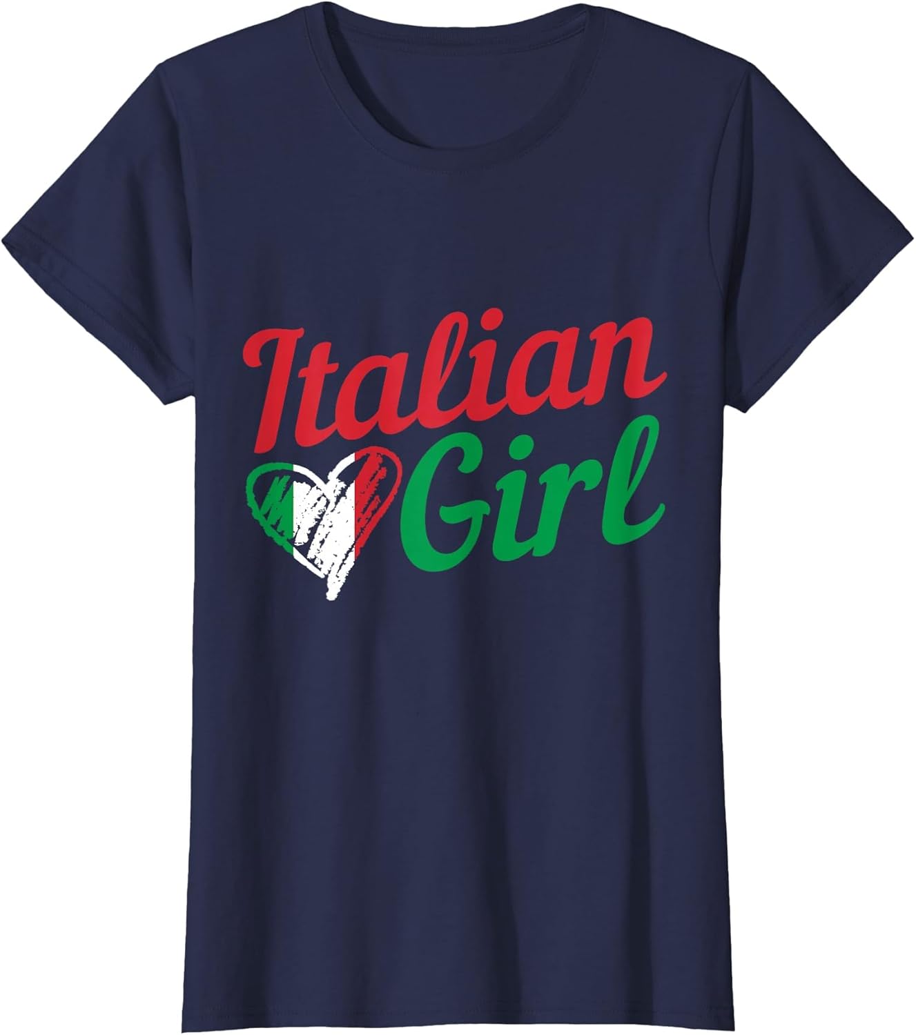 Italian Girl Italy Flag Heart Vintage