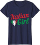 Italian Girl Italy Flag Heart Vintage