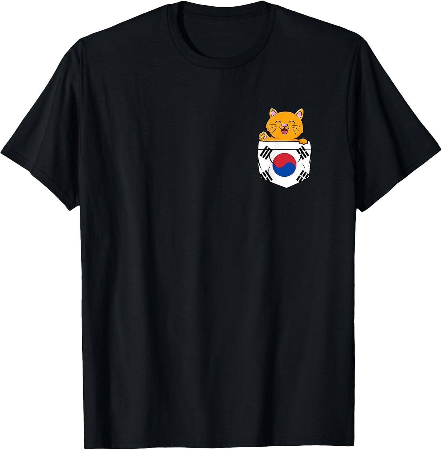 Cat in Pocket South Korean Flag South Korea Roots