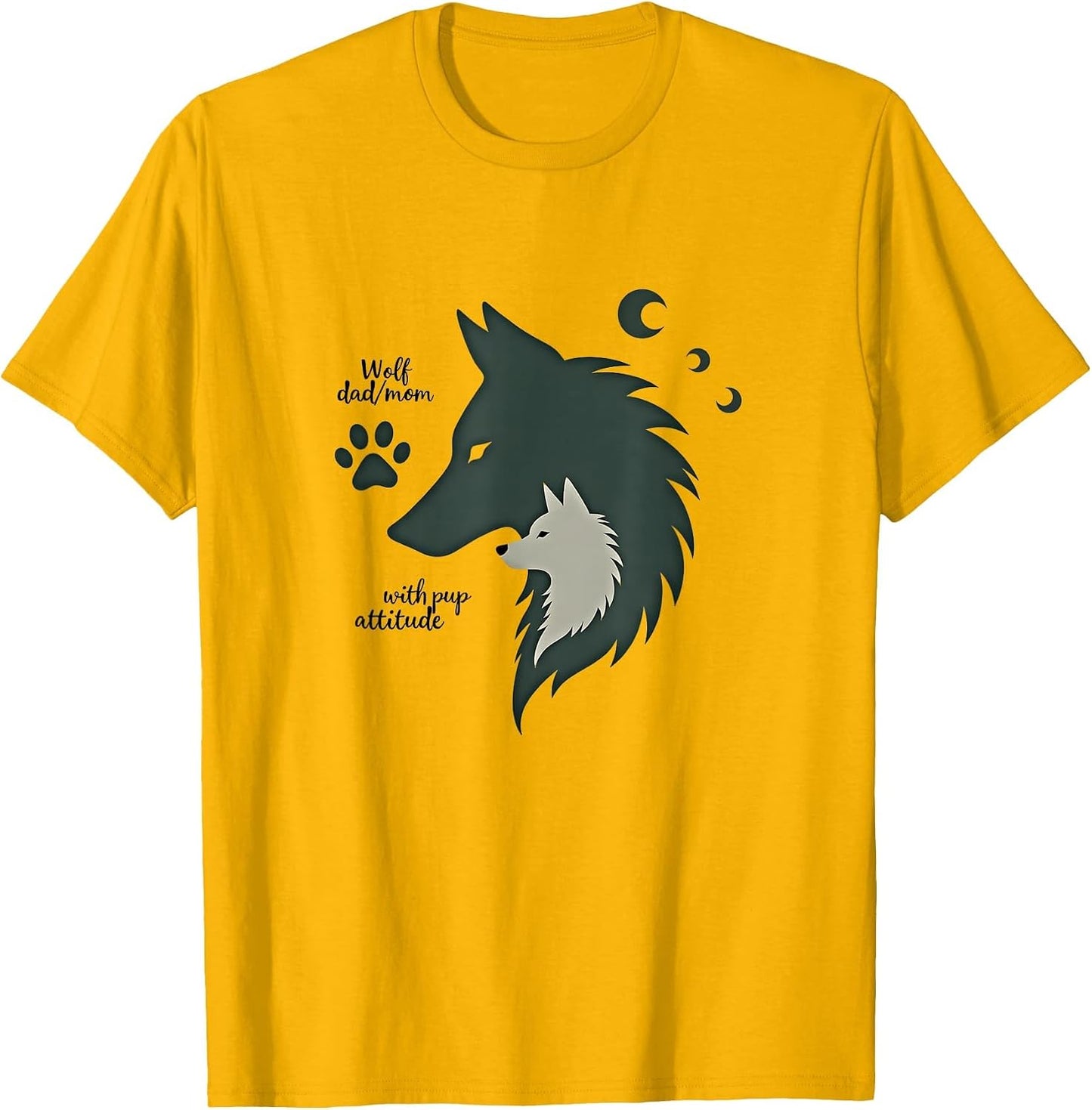 Wolf Parent and Pup Attitude Graphic Wilderness Shirt
