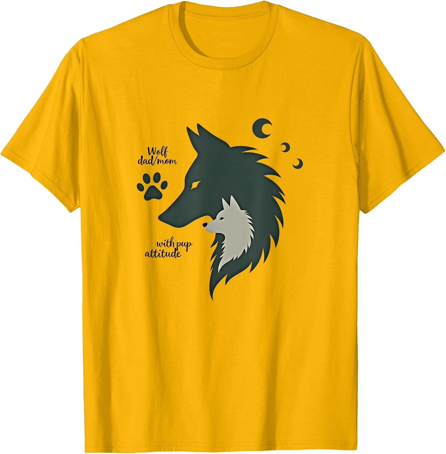Wolf Parent and Pup Attitude Graphic Wilderness Shirt