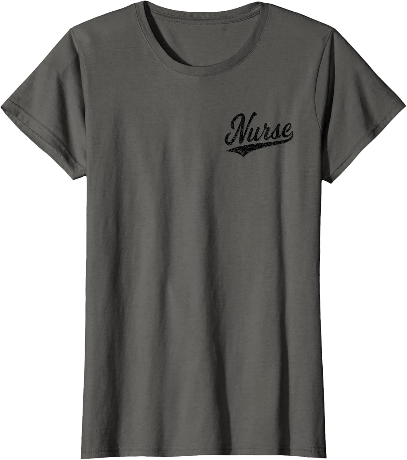 Nurse RN Varsity Script Classic Sports Jersey Style , Women, Asphalt Grey, X-Small