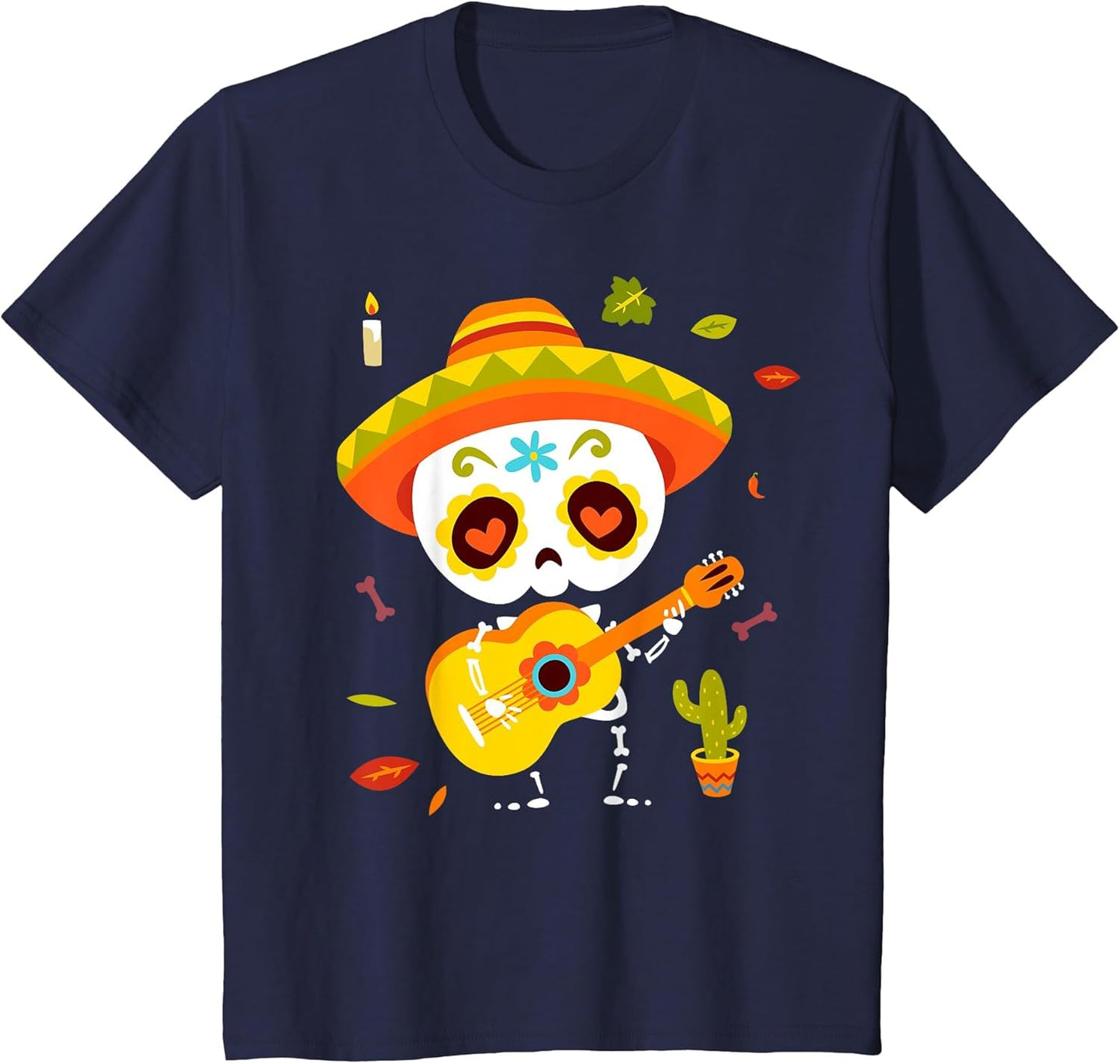 Dia De Los Muertos Mariachi Shirt Kids Toddler Sugar Skull