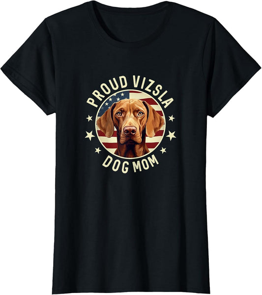 Vizsla Mom American Flag, Proud Vizsla Mom