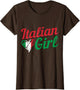 Italian Girl Italy Flag Heart Vintage