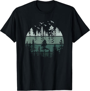 Vintage Forest Trees Wildlife Nature