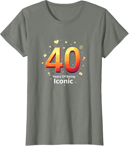 40th Birthday Gift: Iconic Celebration Milestone Art