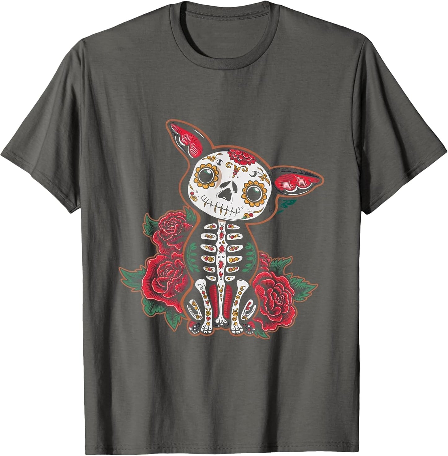 Calavera Chihuahua Skeleton Floral Cute Mexican Art