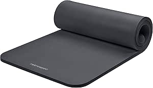 Retrospec Solana Yoga Mat 1" Thick w/Nylon Strap & Women - Non Slip Exercise Mat for Home Yoga, Pilates, Stretching, Floor & Fitness Workouts