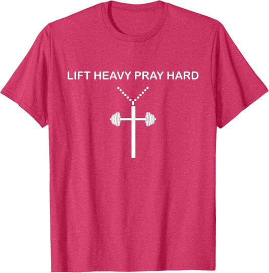 Lift Heavy Pray Hard Cross - Minimalist Christian Religious