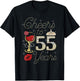 Cheers To 55 Years Wine Glass Women Funny 55th Birthday