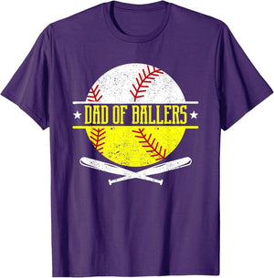 Dad of Ballers Funny Dad of Baseball and Softball Player