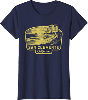 San Clemente California Beach Surf Vintage Blue