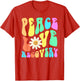 Groovy Peace Love Recovery Celebrate Sober I'm Clean AA NA , Men, Red, X-Large