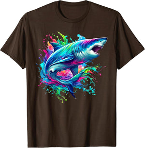 Shark Marine Biologist Paint Splash Ocean Animal Shark Lover
