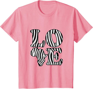 Love Africa Map with Zebra Skin Pattern African Safari