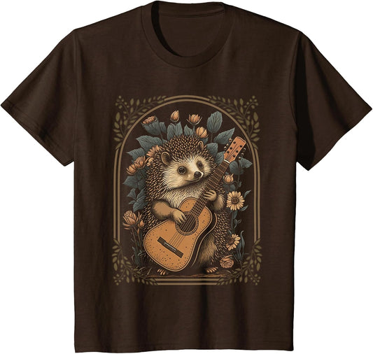 Cottagecore Aesthetic Hedgehog Acoustic Guitar, Women, Girls
