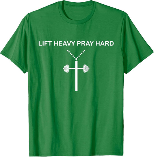 Lift Heavy Pray Hard Cross - Minimalist Christian Religious