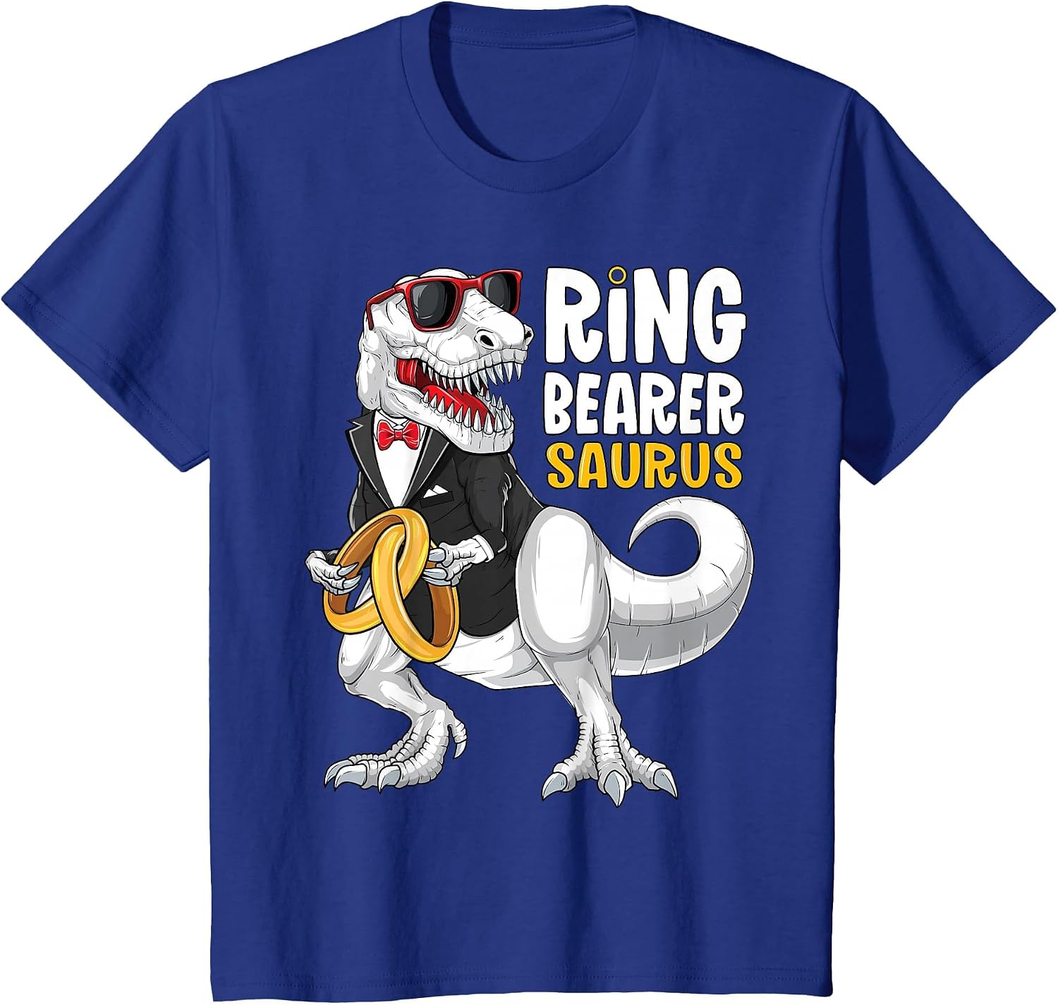 Kids Ring Bearer Saurus Shirt Tux T Rex Wedding Boys Ring Bearer