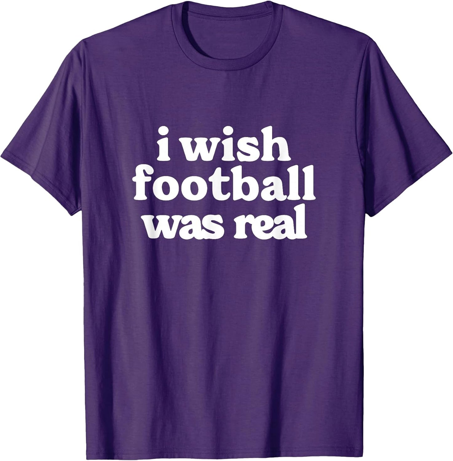 I Wish Football Was Real - Football is Not Real by I Wish Football Was Real - Football is Not Real for Adult Fantasy Football Fans, -Adults, , Short Sleeve, Black, Small
