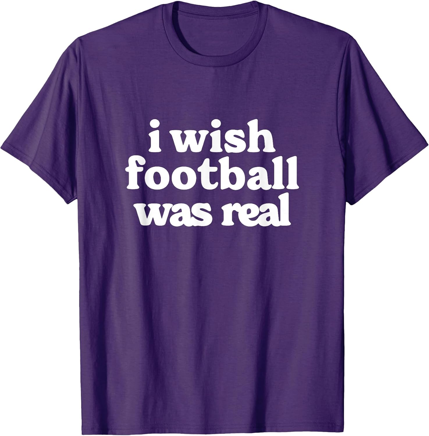 I Wish Football Was Real - Football is Not Real by I Wish Football Was Real - Football is Not Real for Adult Fantasy Football Fans, -Adults, , Short Sleeve, Black, Small
