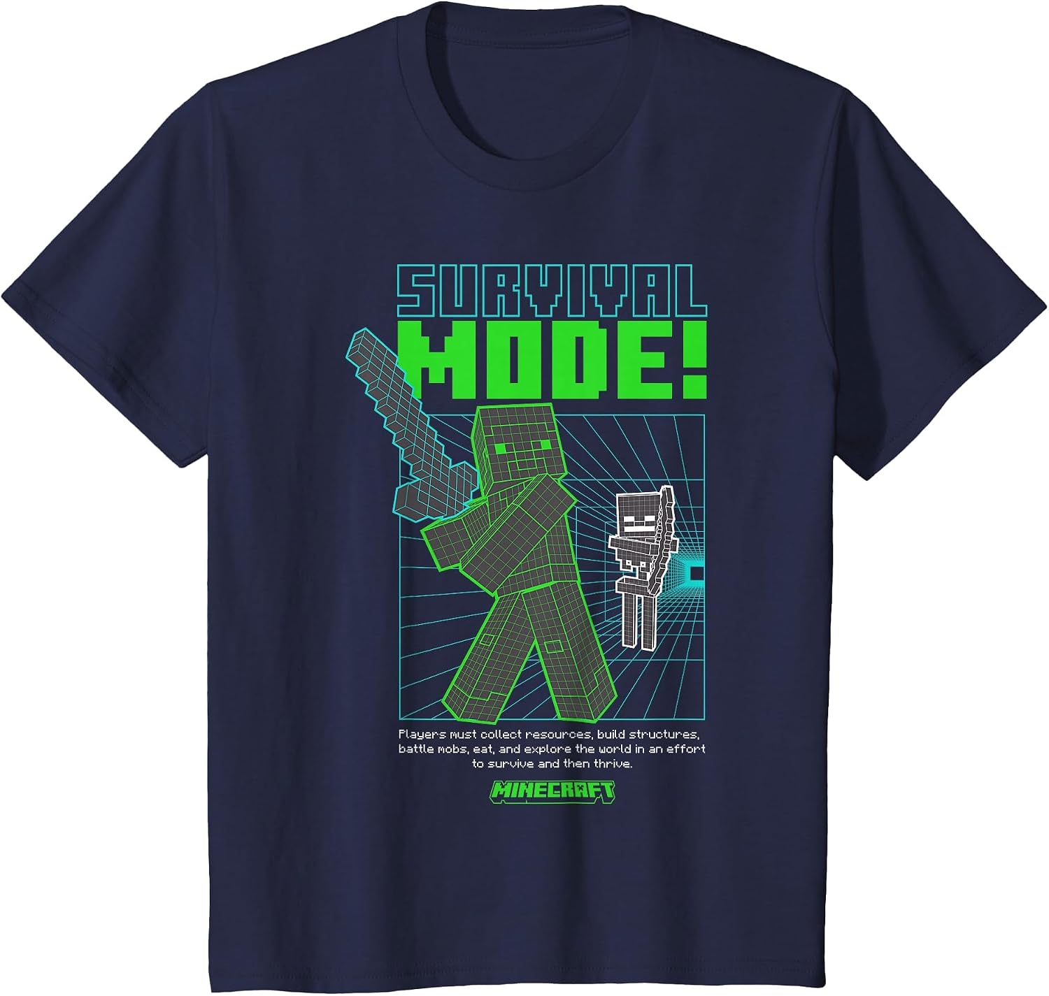 Minecraft Survival Mode Player Sword Adventure Gear