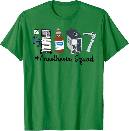 Funny Anesthesia Tech, Anesthesia Squad Goals CRNA Anesthesi , Men, Kelly Green, X-Large