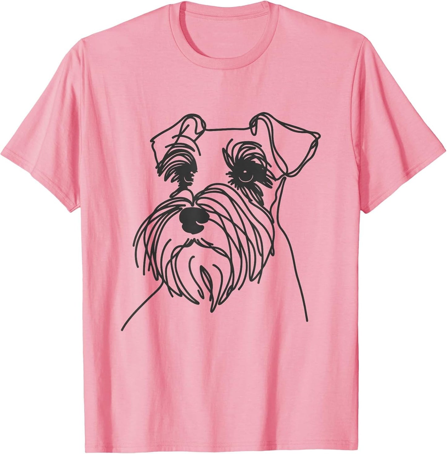 Line Art Dad Mom Dog - Schnauzer