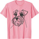 Line Art Dad Mom Dog - Schnauzer