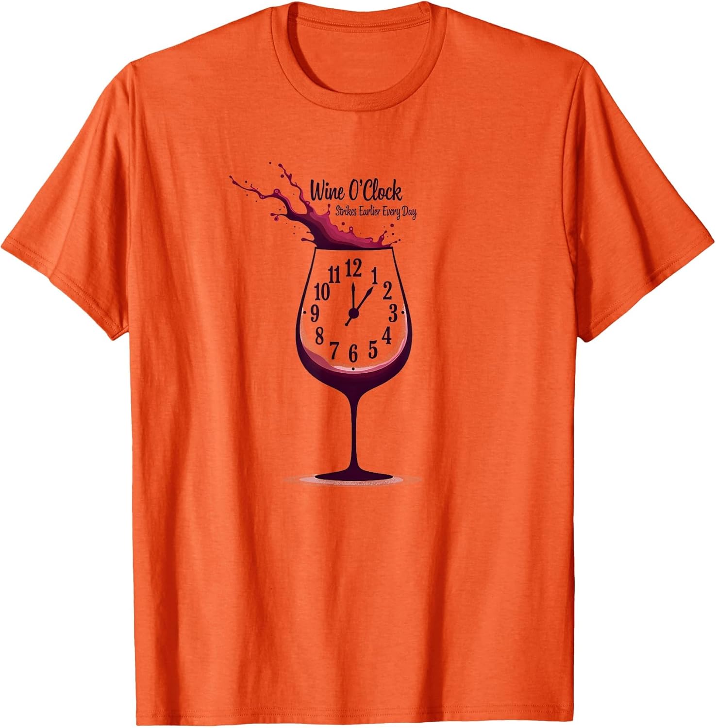 Wine O'Clock Strikes Earlier Funny Adult Humor Gift