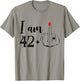 I Am 42 Plus 1 Middle Finger Funny 43rd Birthday Women