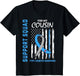 Cousin Type 1 Diabetes Shirt American Flag Support Squad T1D
