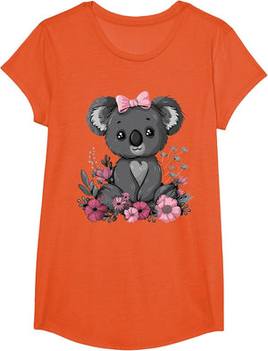 Koala Kawaii Koala Bear Pink Bow Flowers Girls Kids