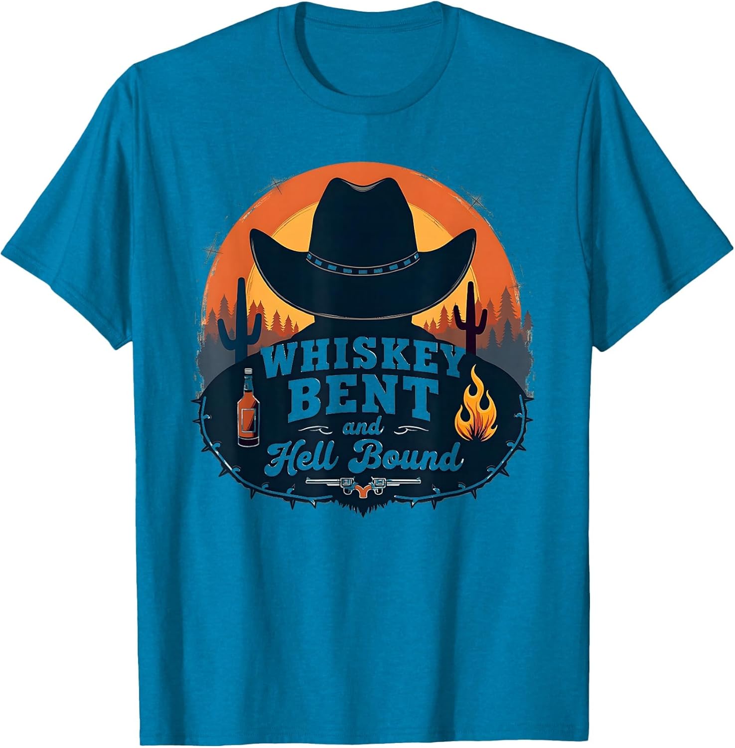 Whiskey Bent and Hell Bound Western Cowboy Shirt