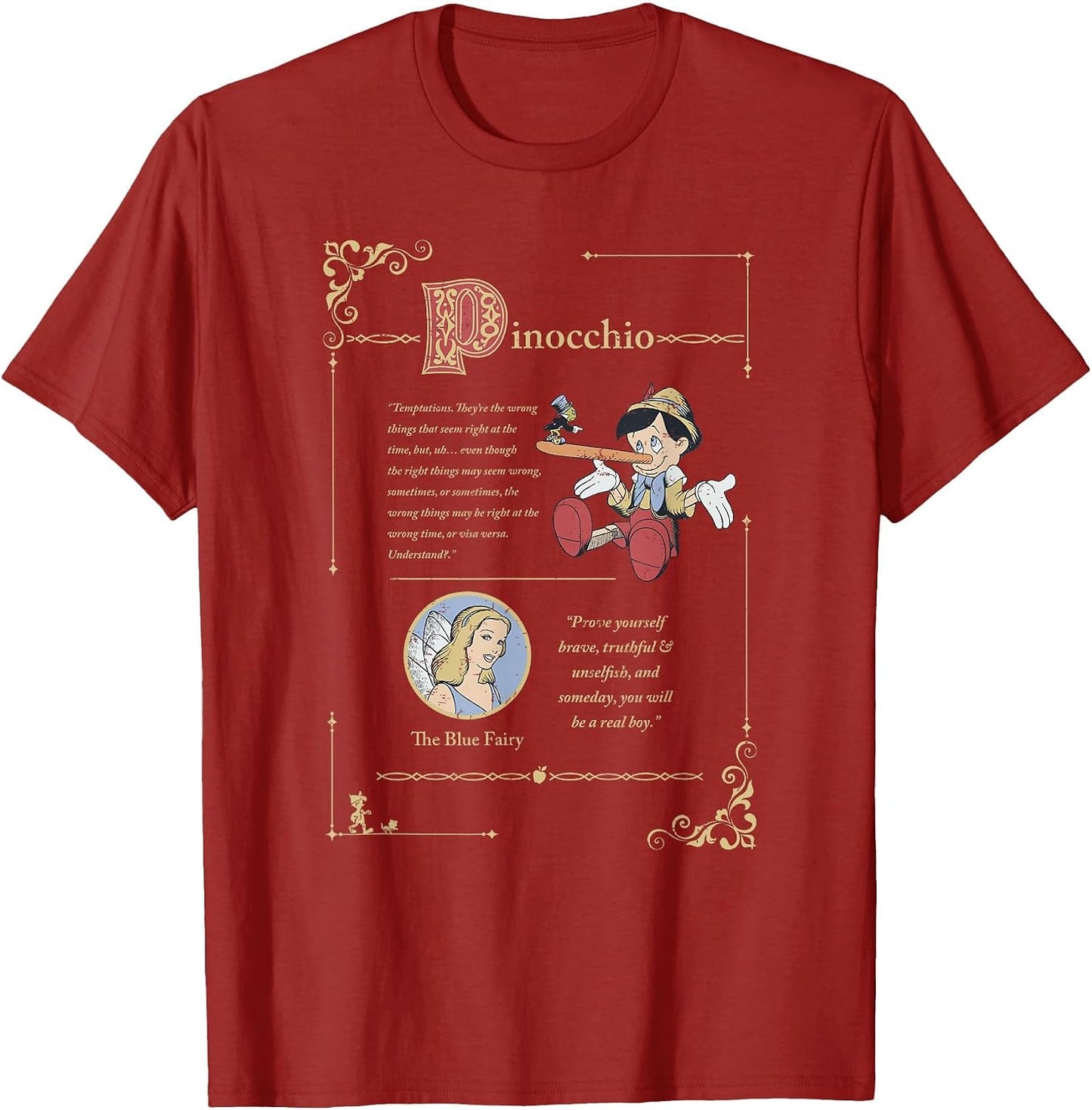 Disney Pinocchio & Blue Fairy Brave Truthful & Unselfish