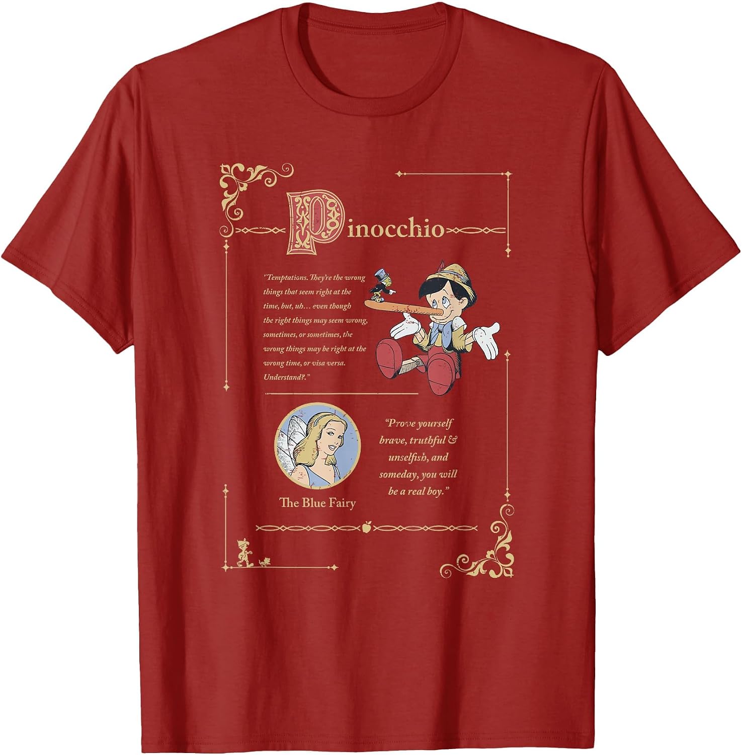 Disney Pinocchio & Blue Fairy Brave Truthful & Unselfish