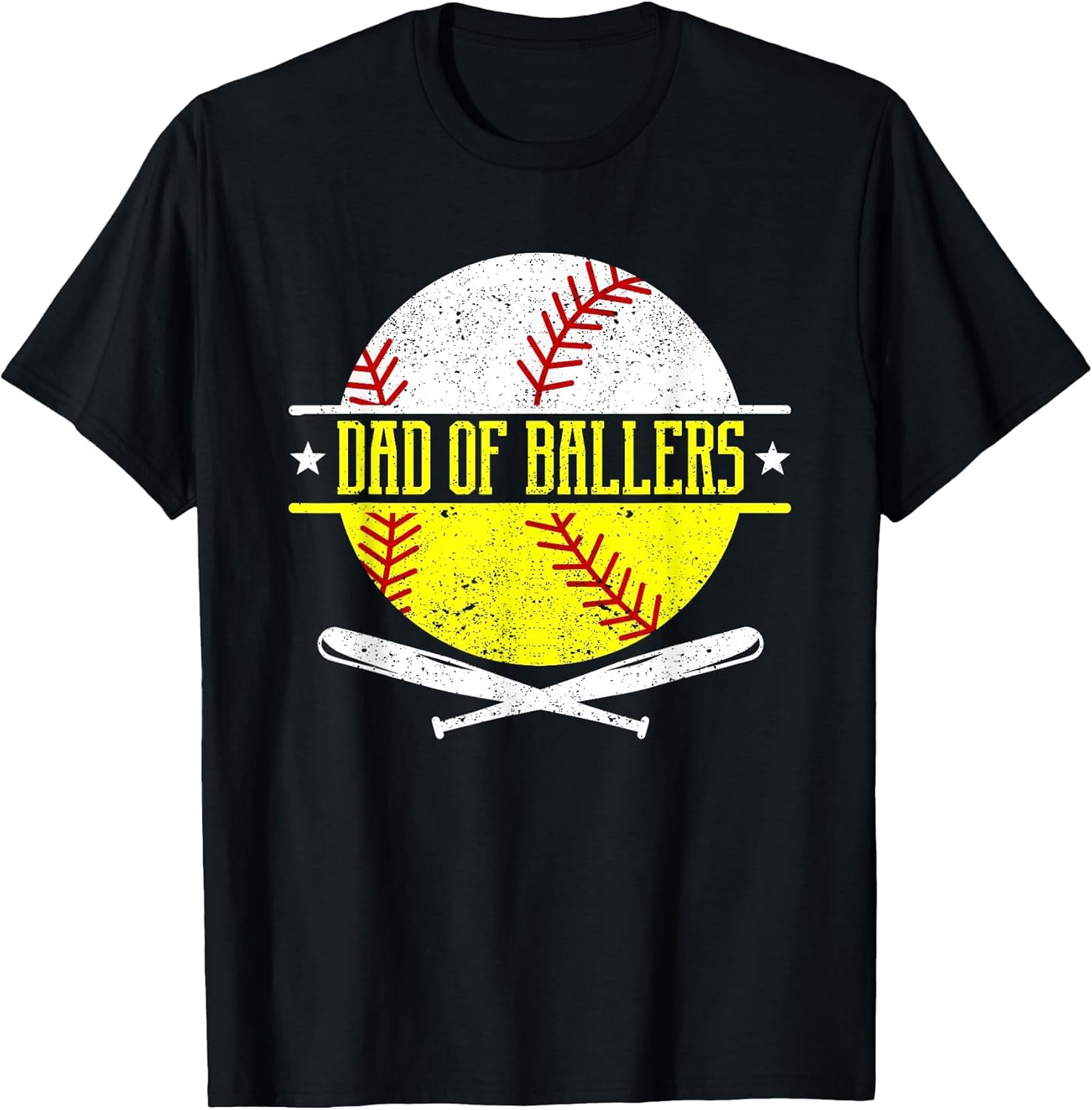 Dad of Ballers Funny Dad of Baseball and Softball Player