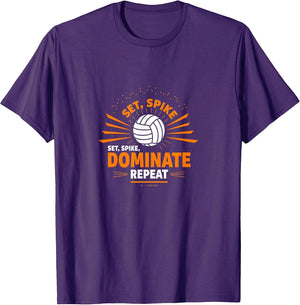 Set Spike Dominate Repeat Volleyball Player Gift